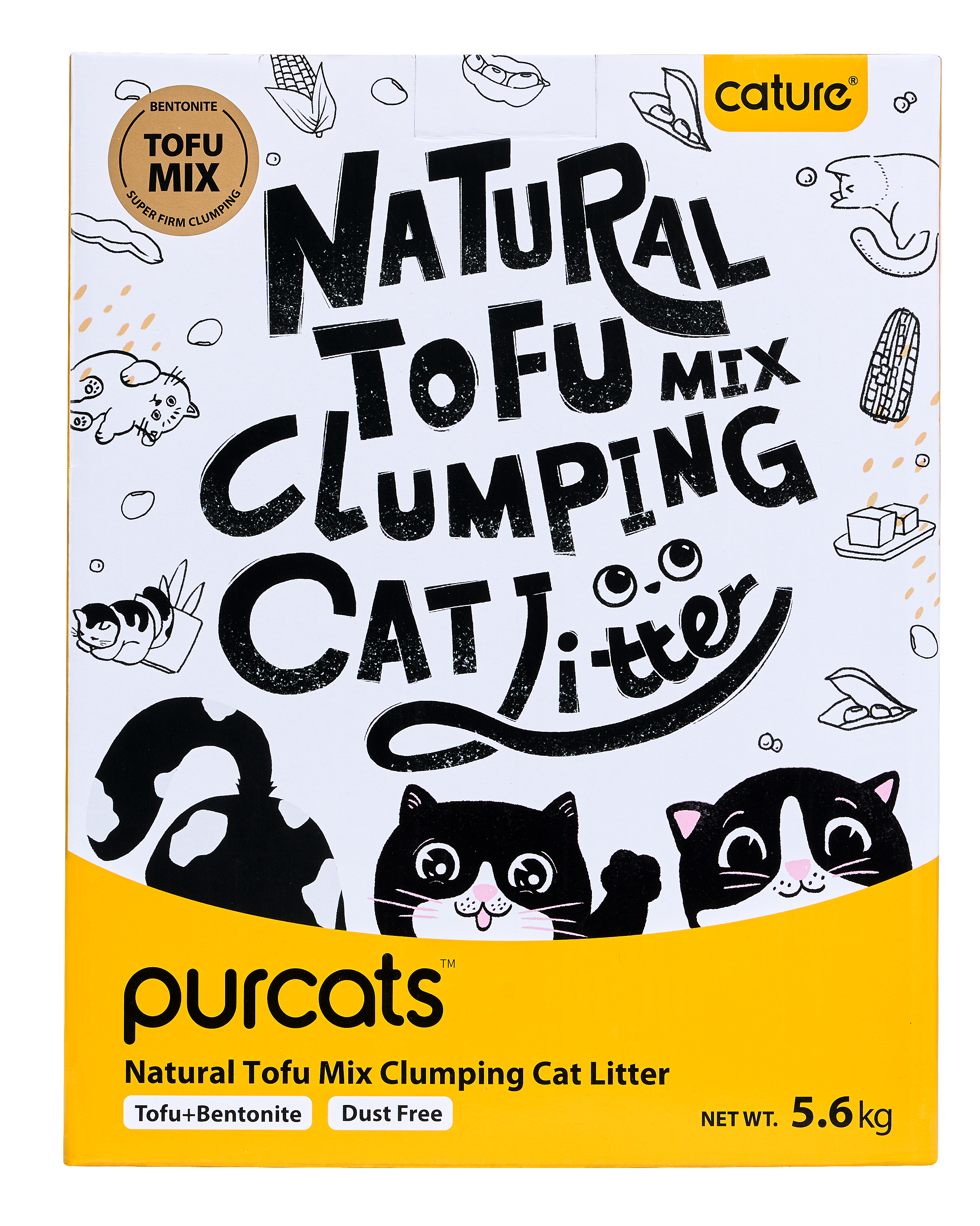Cature Cat Litter Tofu + Bentonite (Pack 2unidade)