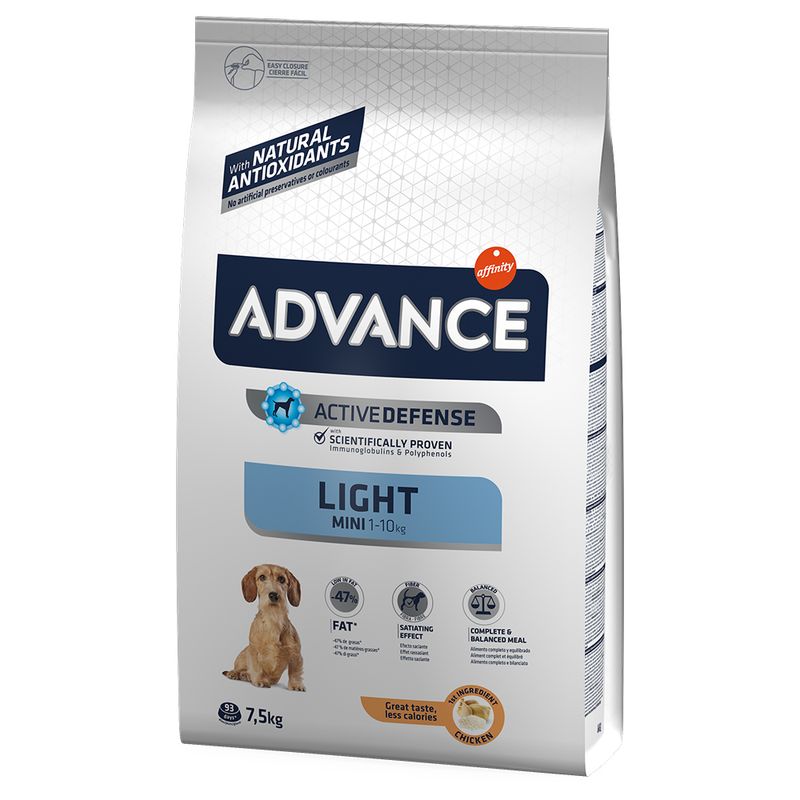 Advance Ração Cão Adulto Mini Light Frango & Arroz - DOGGIE STORE