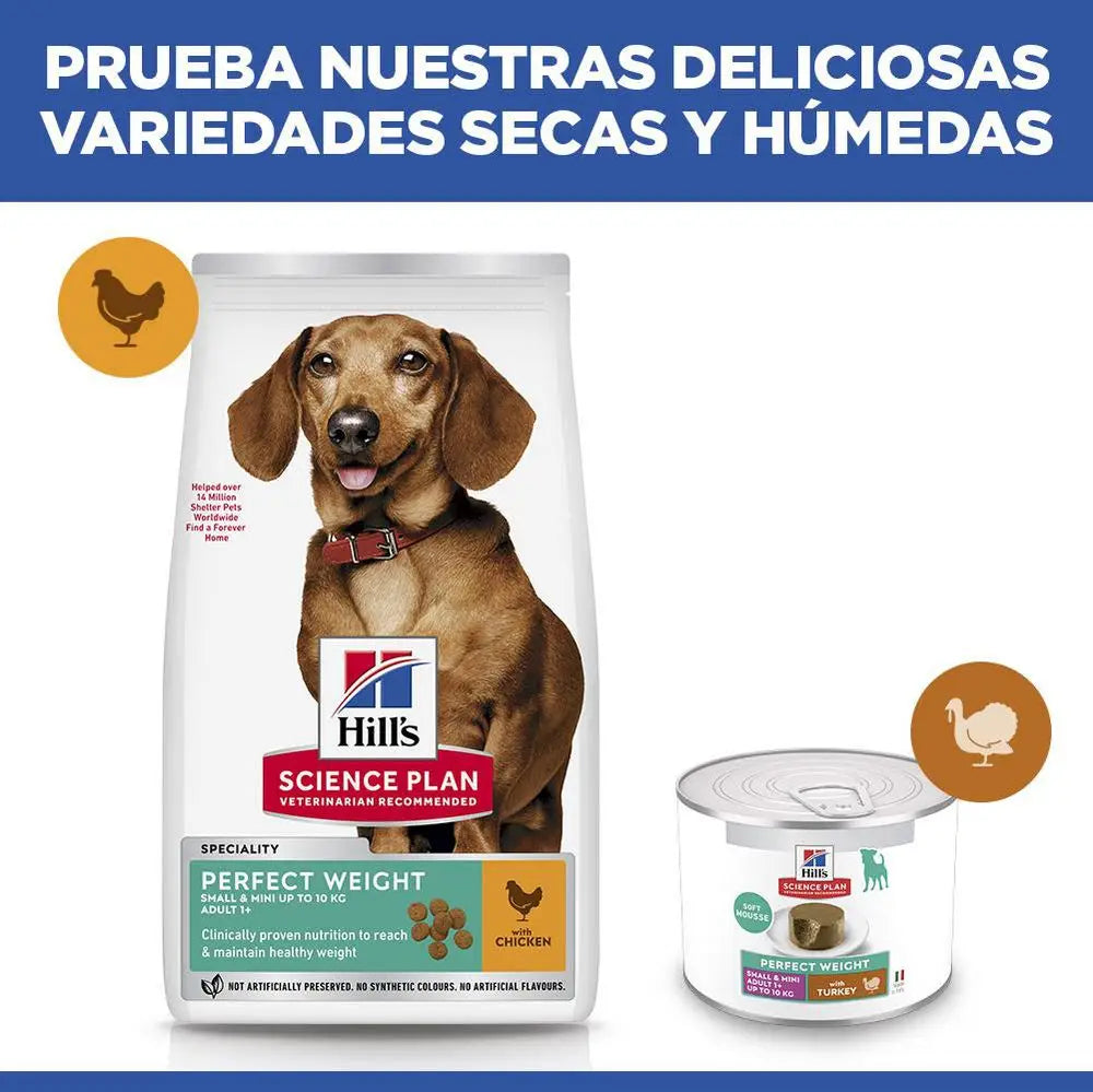 Hills Science Plan Dog Perfect Weight Small & Mini Adult with Chicken