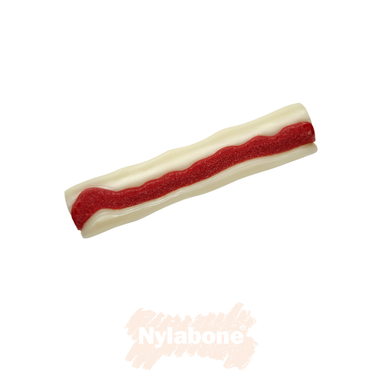 Juguete masticable de cuero crudo para perros Nylabone Extreme Chew Roll | Pollo