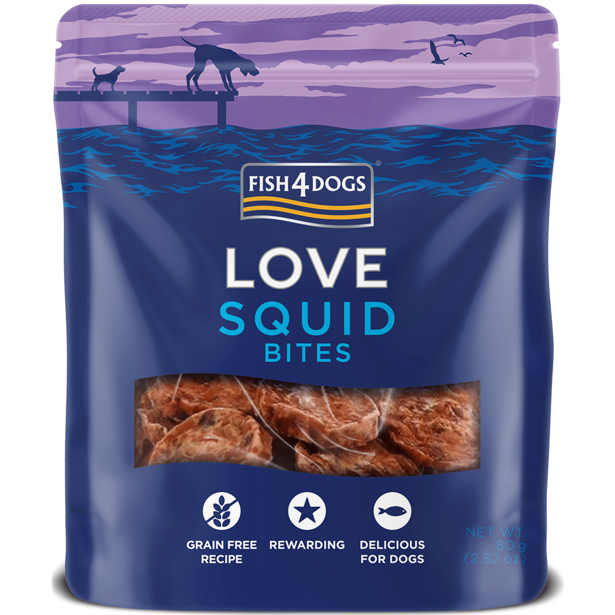 Fish4Dogs Snack Love Squid Bites 80g