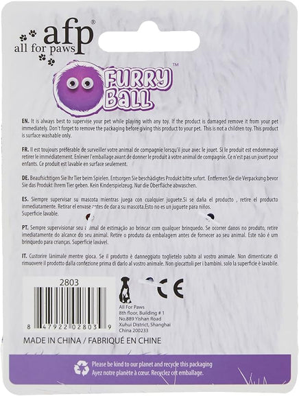 Brinquedo para Gato Furry Ball Fluffy Ball com Catnip - Laranja