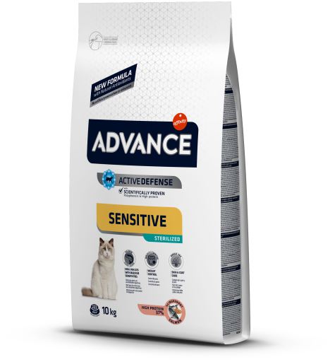 Advance Sterilized Sensitive Adult Cat com Salmão & Cevada - DOGGIE STORE