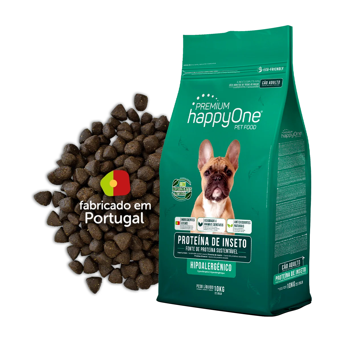 Alimento hipoalergénico premium happyOne para perros adultos, proteína de insectos