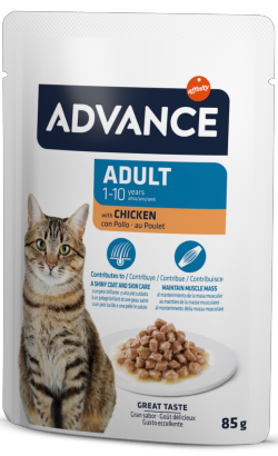 Advance Cat Adult Chicken | Wet (Saqueta) | Caixa 12 Saquetas 85g - DOGGIE STORE
