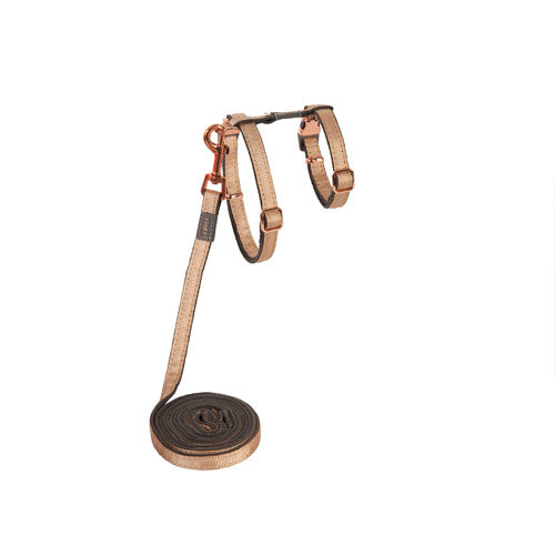 Rogz UrbanCat Control Harness + Leash, Gold
