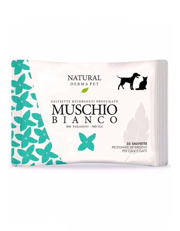 TOALHITAS NATURAL DERMA PET ALMÍSCAR BRANCO