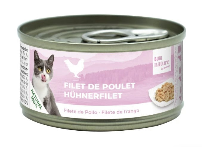 Alimento húmido BUBIMEX Bubi Nature - Filetes de Frango para gato 70g