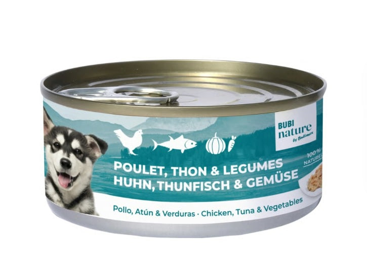 Alimento húmido BUBIMEX Bubi nature Cão - Frango, Atum & Vegetais 150g