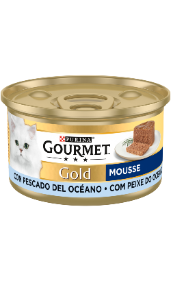 Gourmet Gold Mousse de Peixe do Oceano | Wet (Lata) | 24 x 85 g