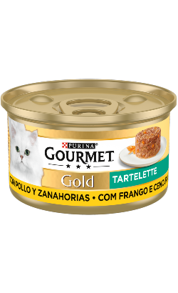 Gourmet Gold Tartelette de Frango com Cenouras | Wet (Lata) | 24 x 85 g