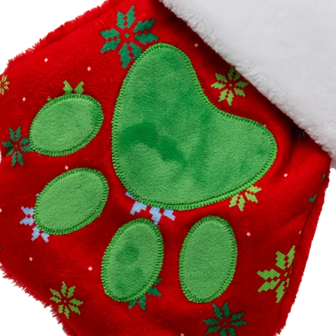 KONG Holiday Stocking Paw L – Meia de Natal para Animais de Estimação