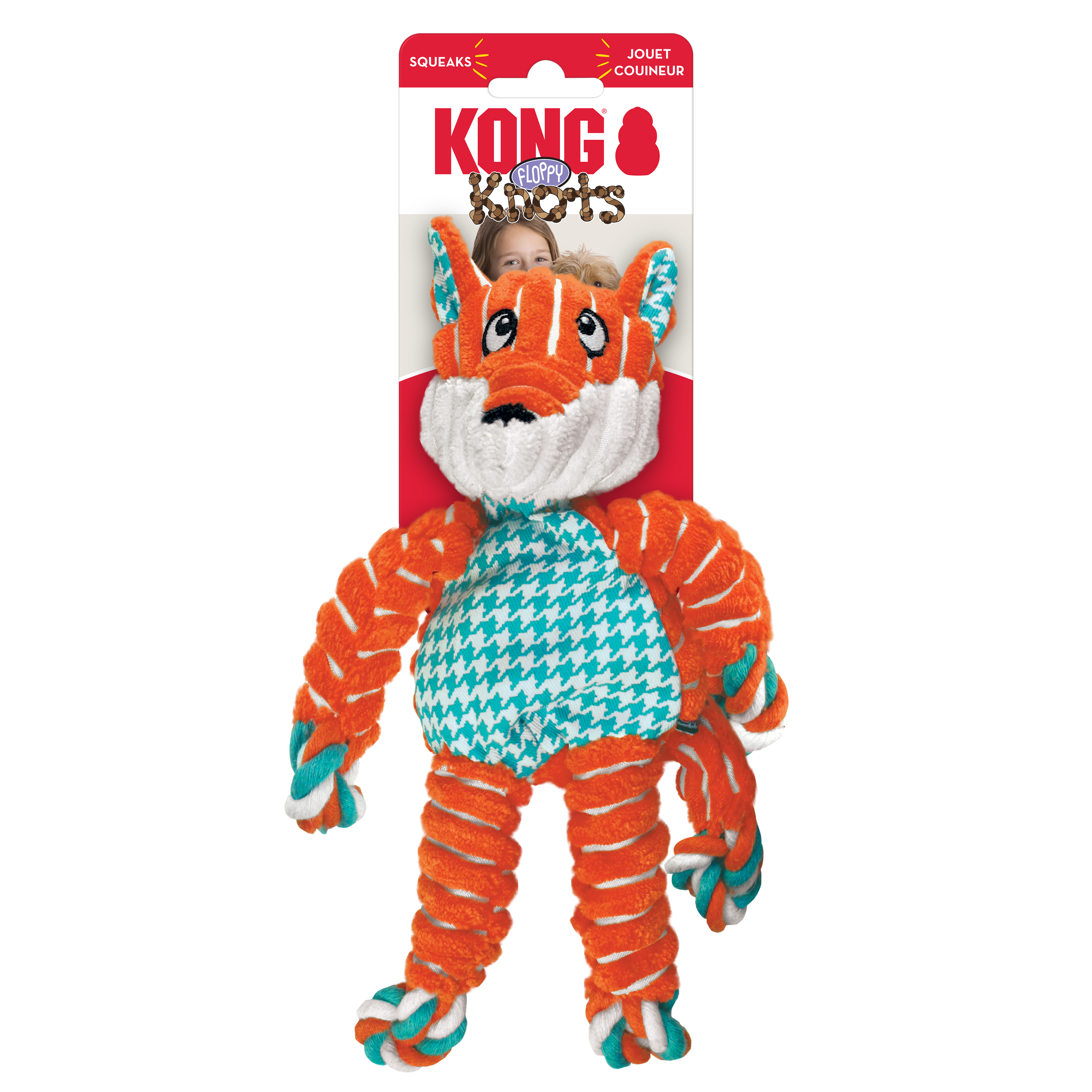 KONG Floppy Knots Raposa – Brinquedo para Cães