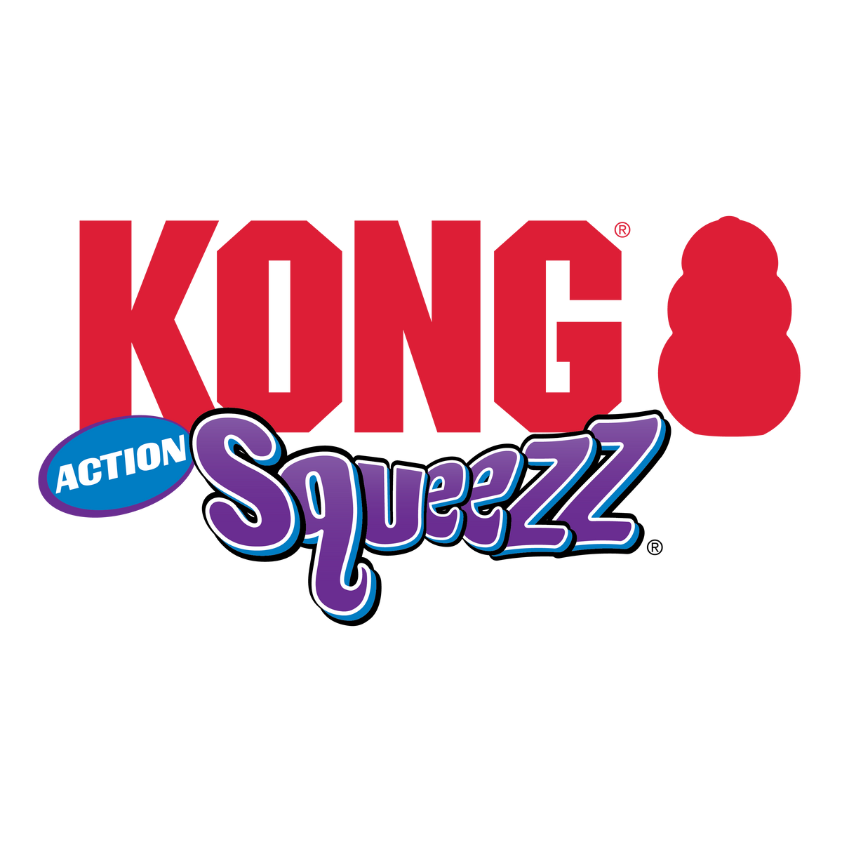 KONG Squeezz - Bola de Ação Vermelha