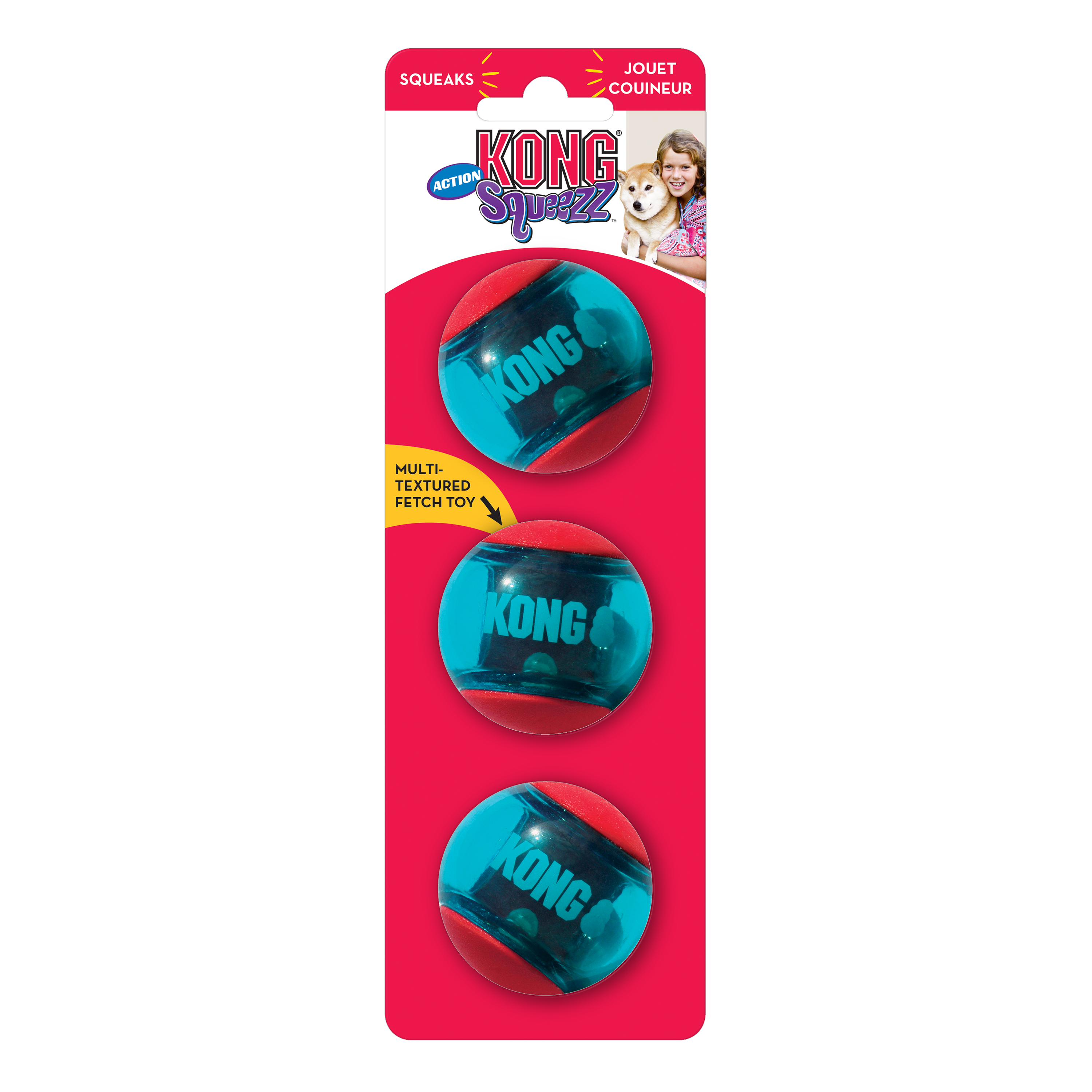 KONG SQUEEZZ BOLA DE AÇÃO VERMELHA