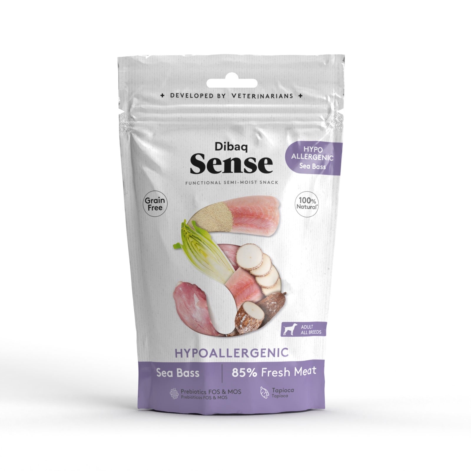 Dibaq Sense Hypoallergenic Snacks - Adult dogs with food intolerances and/or sensitive digestion - Sea Bass
