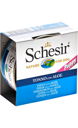 Schesir Puppy Atum com Aloe em Gelatina | Wet (Lata) | 10 x 150 g