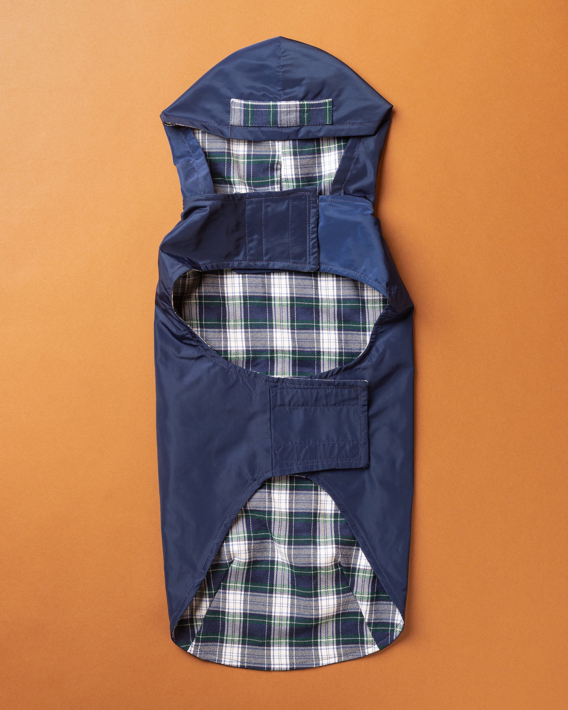 Blue Gabardine Coat with Hood, Tata's Concept ®️