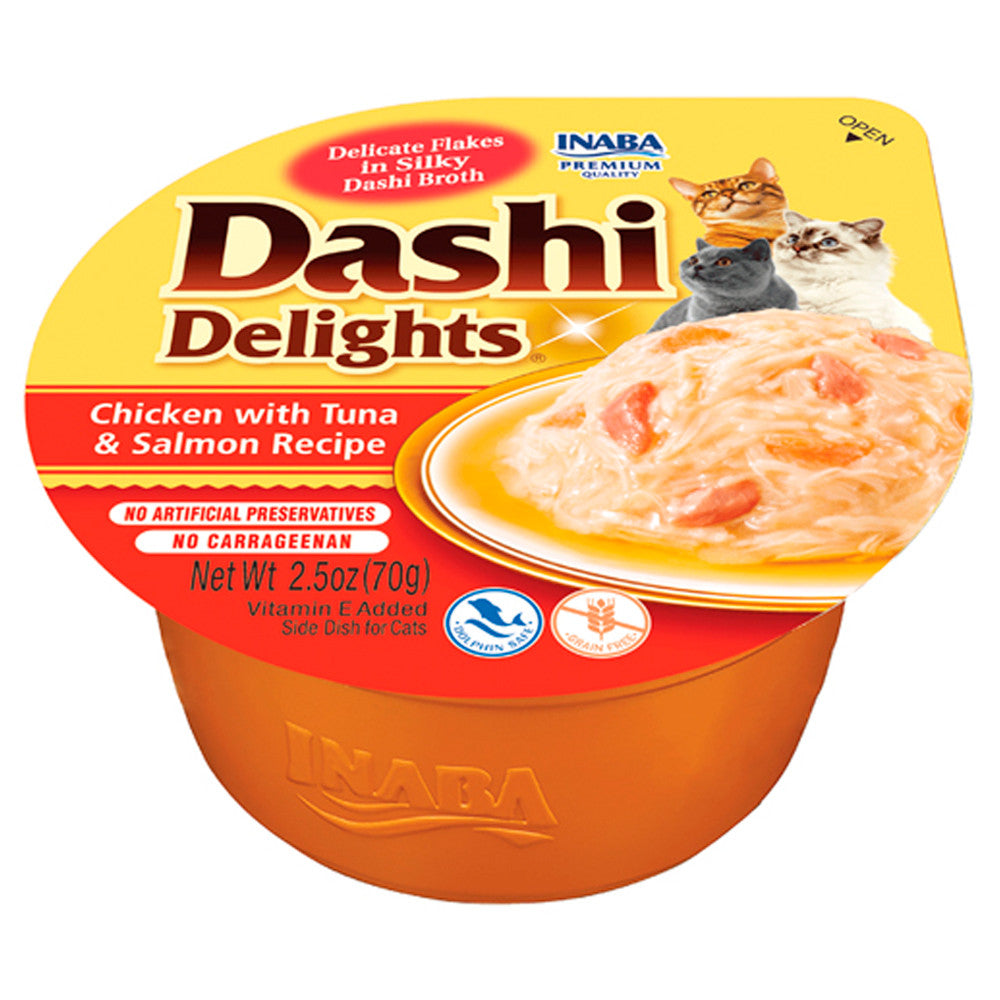 Alimento húmido de frango, atum e salmão para gato - Dashi Delights - Churu