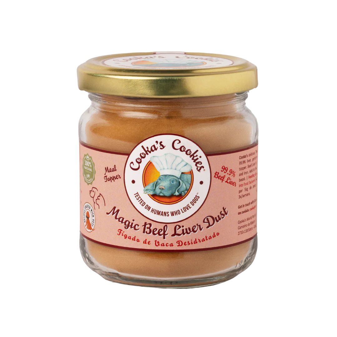Cooka's Cookies suplemento alimentar para cães e gatos - Fígado de vaca desidratado 90g