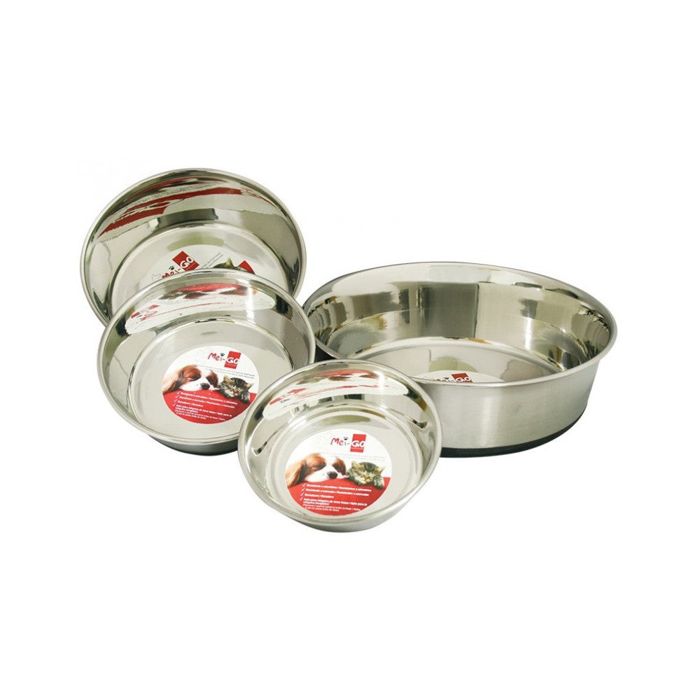 Comedouro inox antiderrapante - Mei-Go