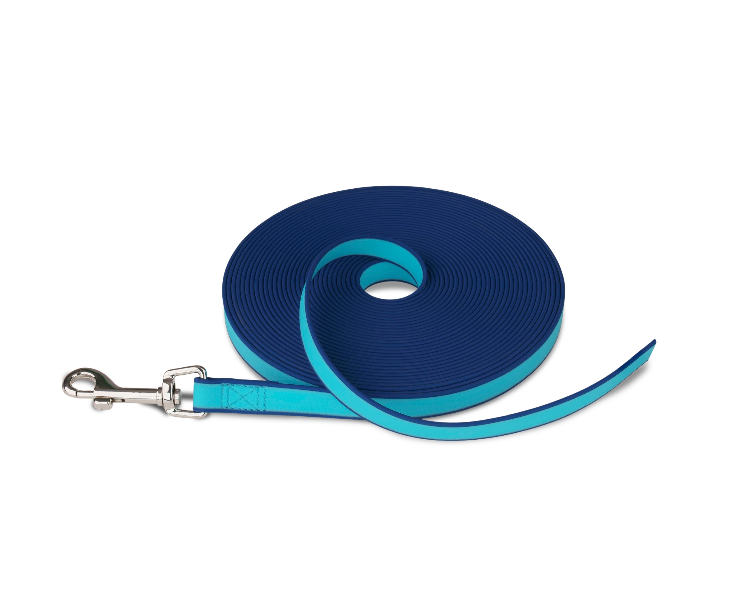 Coachi Long Waterproof Training Leash, Navy Blue/Turquoise 10m