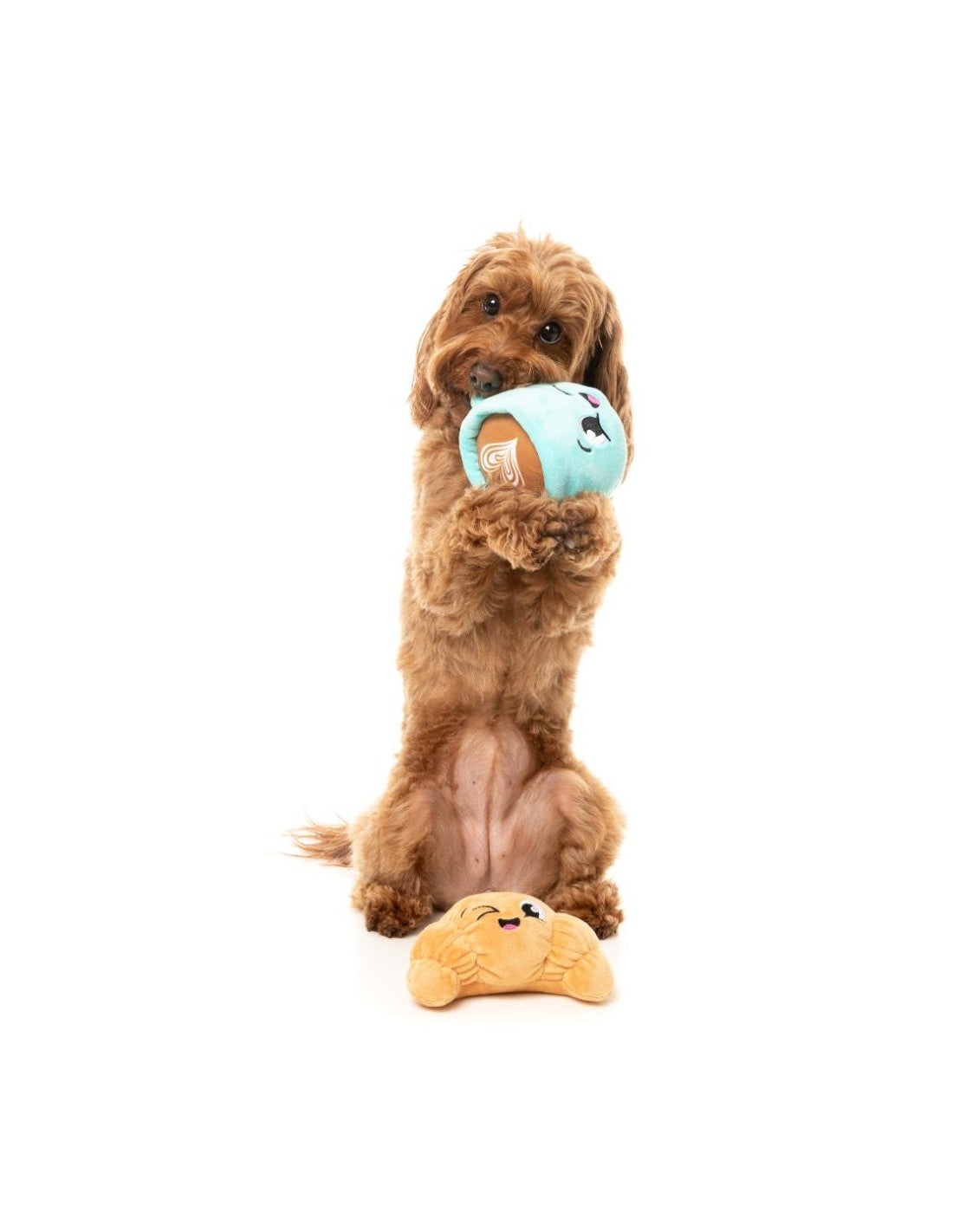 Brinquedo para Cão FuzzYard - Perfect Match - Croissant & Cappuccino 2Pk