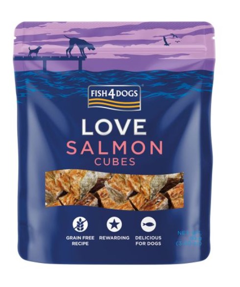 Fish4Dogs Love Salmon Cubes - Cubos de Salmão para cão | 85g