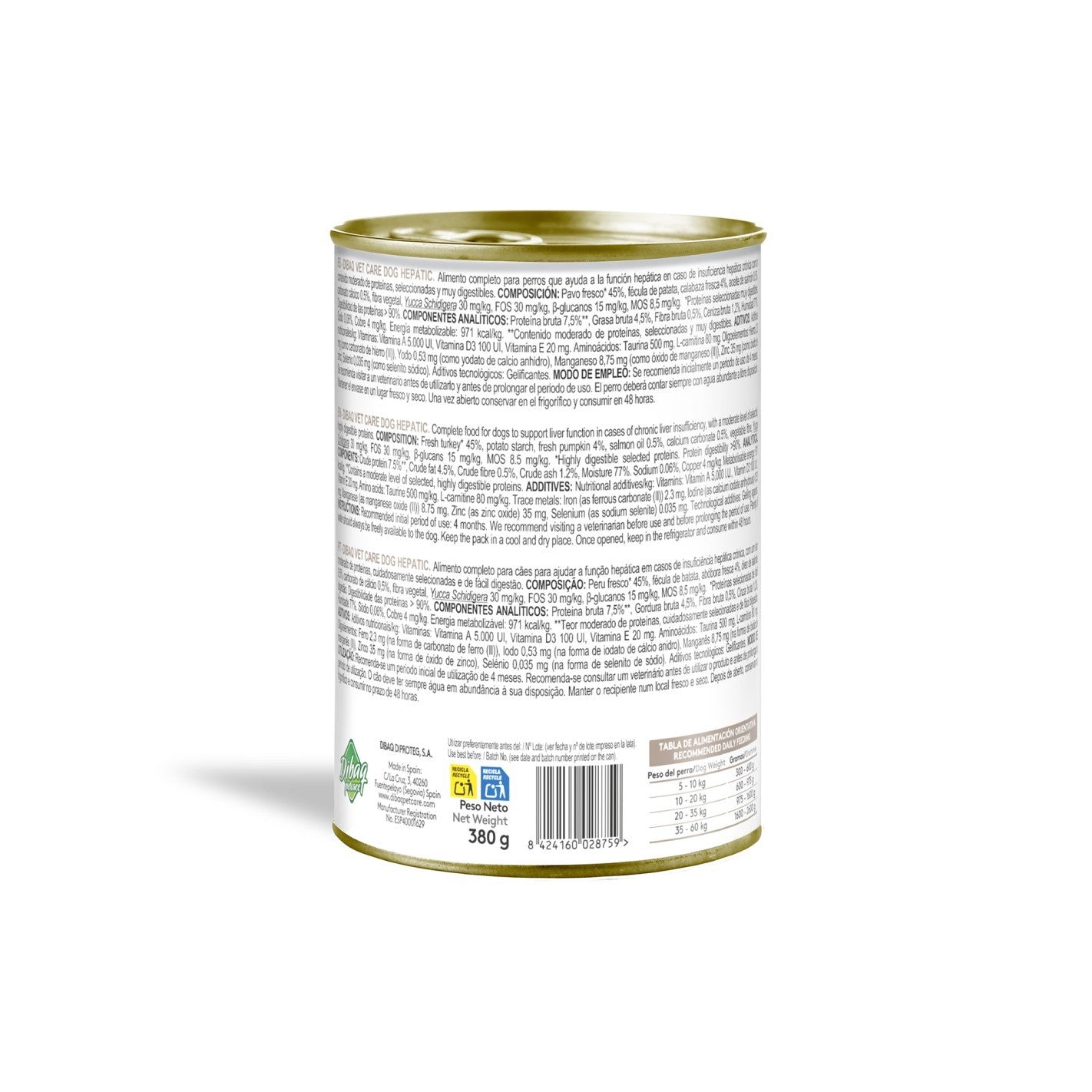Dibaq Vet Care Dog Hepatic 380gr