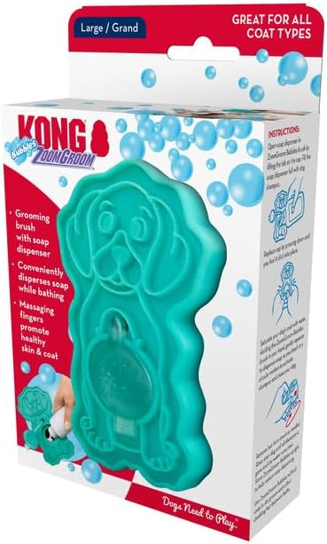 Escova KONG ZoomGroom Bubbles para cães