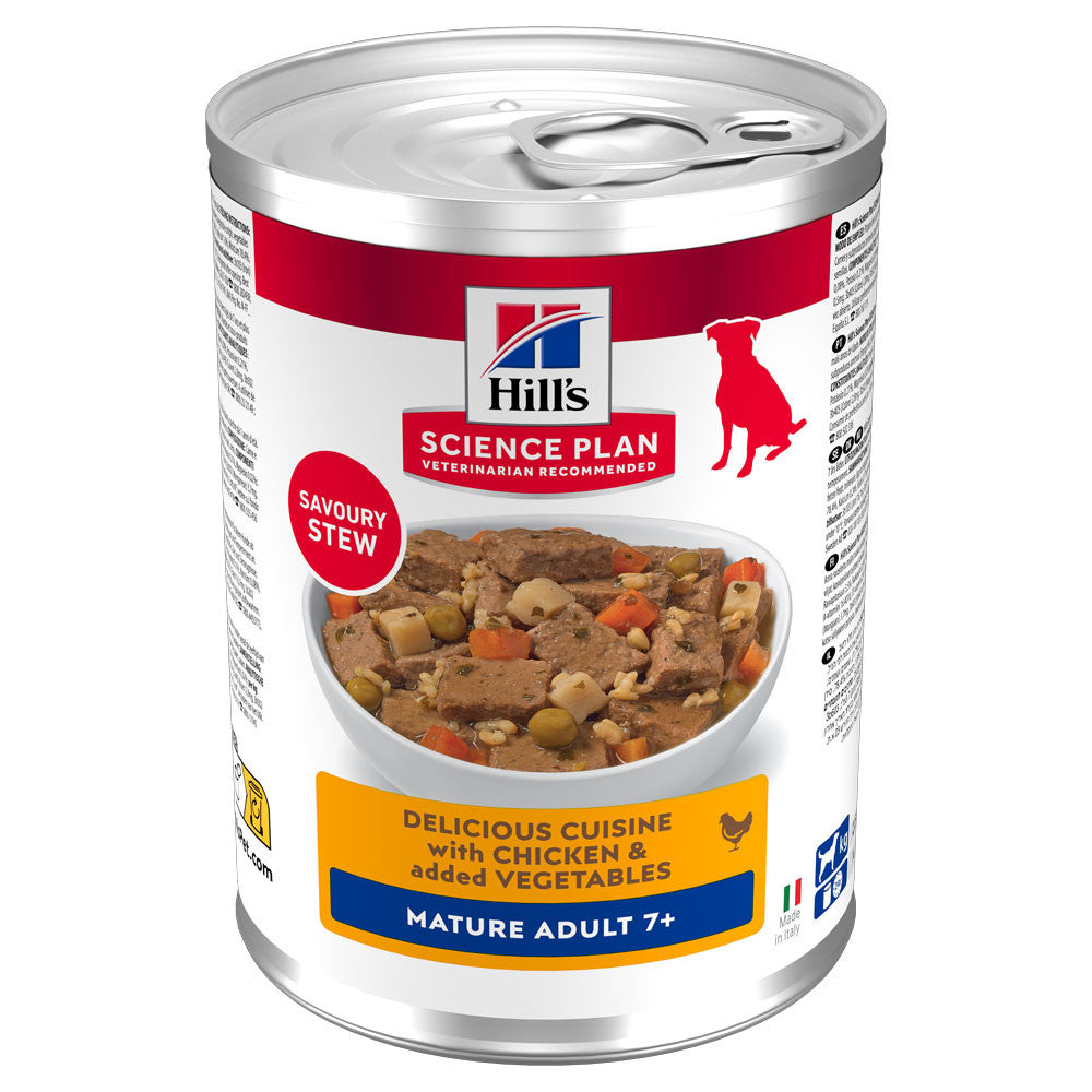 Hill's Mature 7+ - Alimento húmido guisado para cão com mais de 7 anos - Frango e legumes