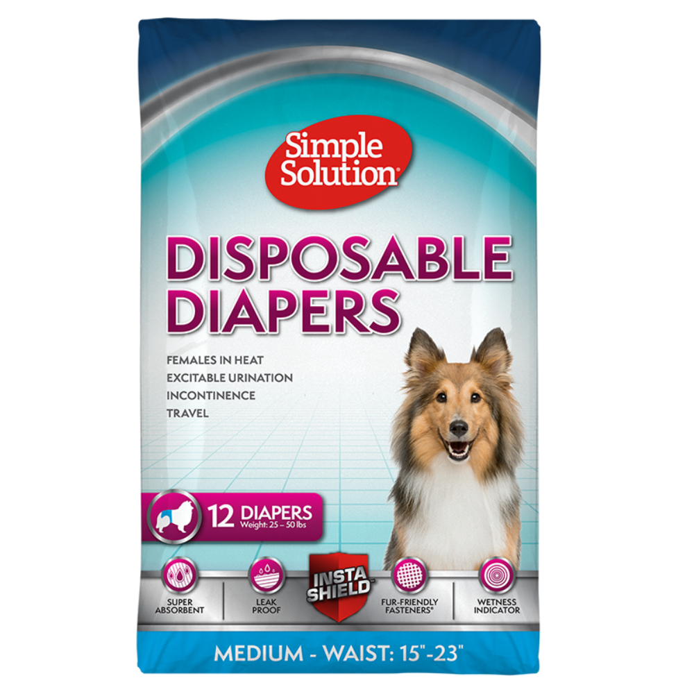 Simple Solution Disposable Diapers for Male Dogs
