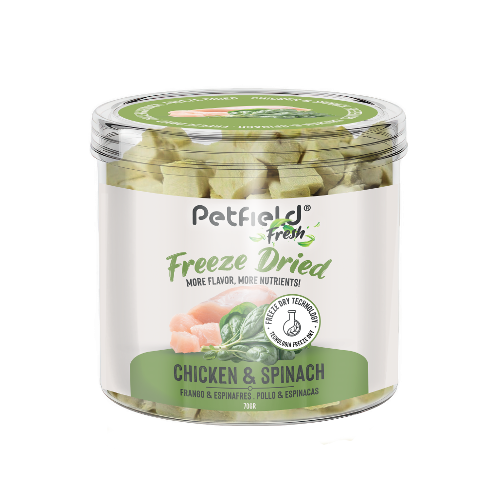 Petfield Fresh Freeze Dried, Snack para cães e gatos liofilizados