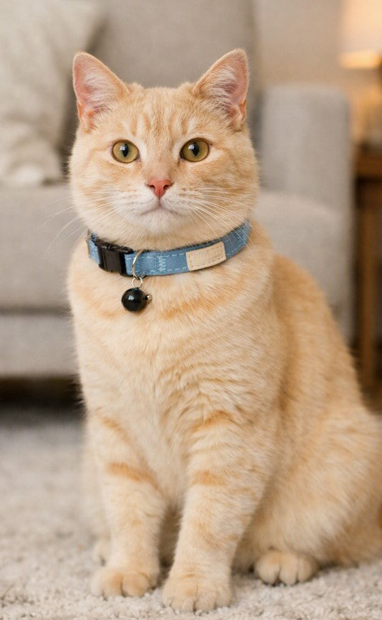 Collar de algodón FuzzYard LIFE - Azul francés