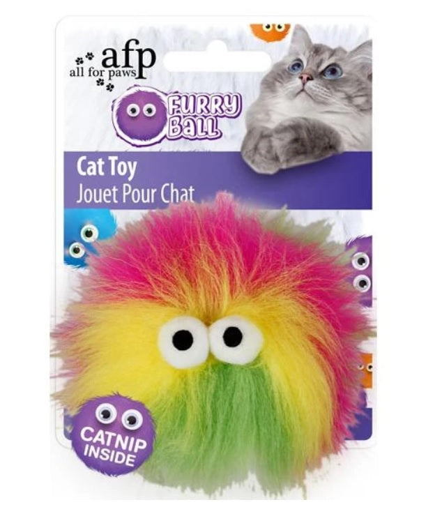 Brinquedo para Gato Furry Ball Fluffy Ball com Catnip - Rosa