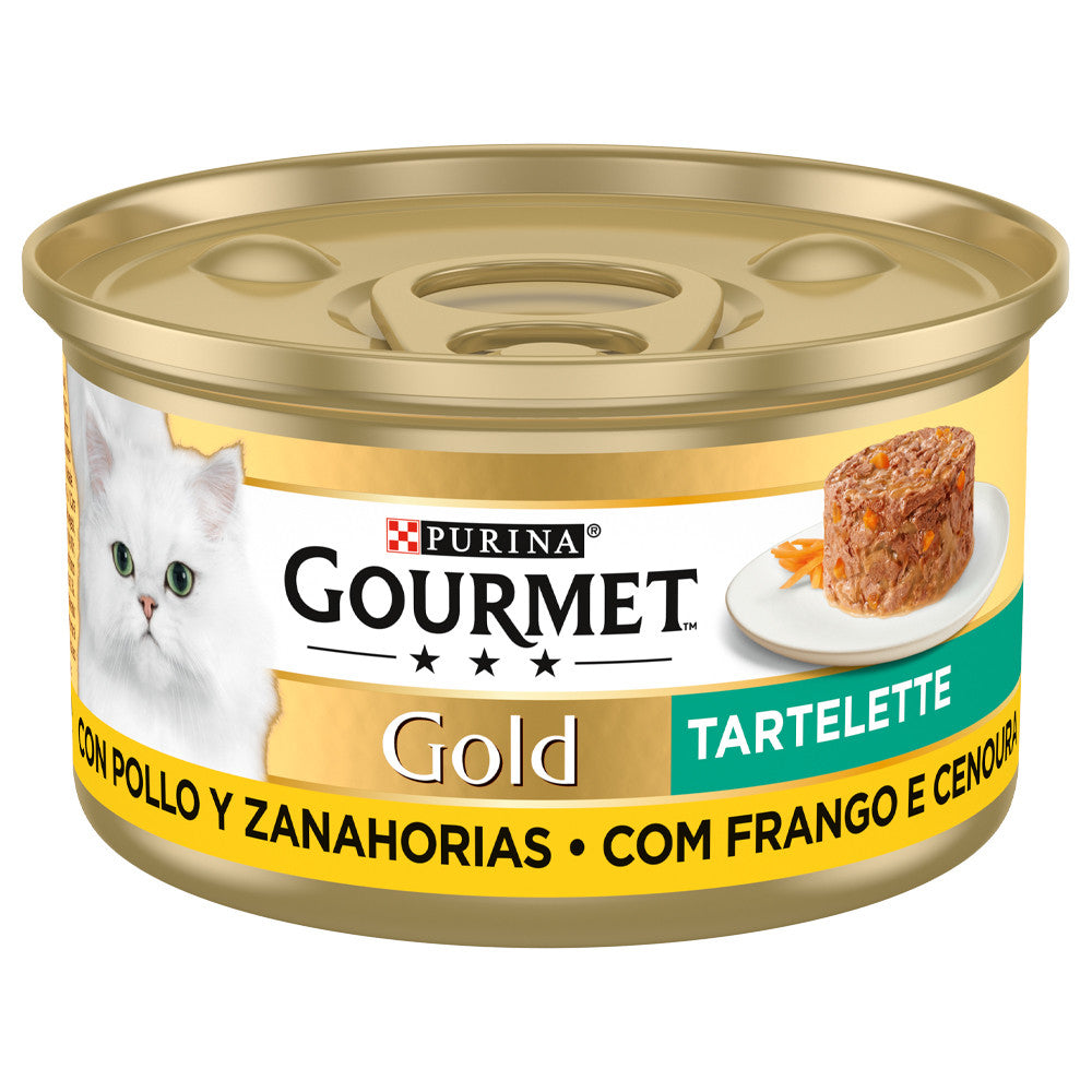 Gourmet Gold Tartelette para gato - Frango e cenouras