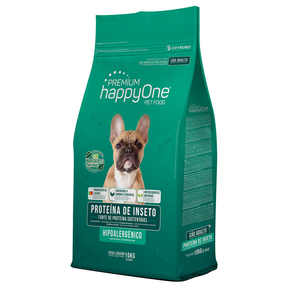 happyOne Premium Ração Hipoalergénico para Cães Adultos, Proteína de Inseto