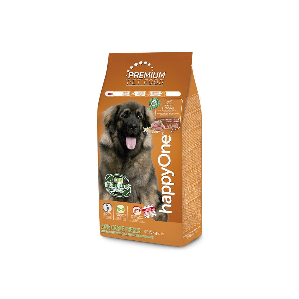 Alimento seco premium para perros de razas grandes happyOne