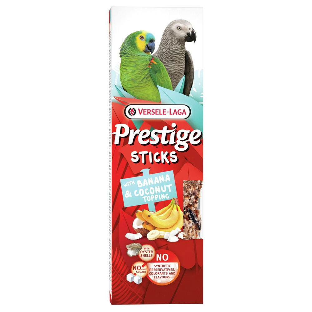 Sticks para papagaios com banana e coco - Versele-Laga Prestige 2x140g