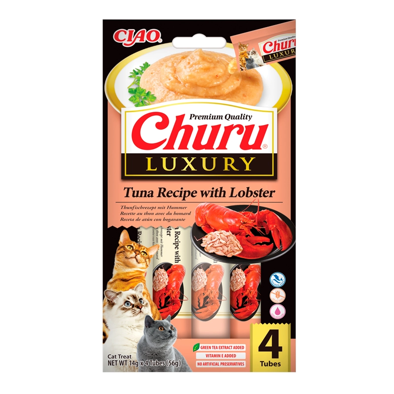 CHURU CAT LUXURY RECEITA DE ATUM COM LAGOSTA | 4X14g
