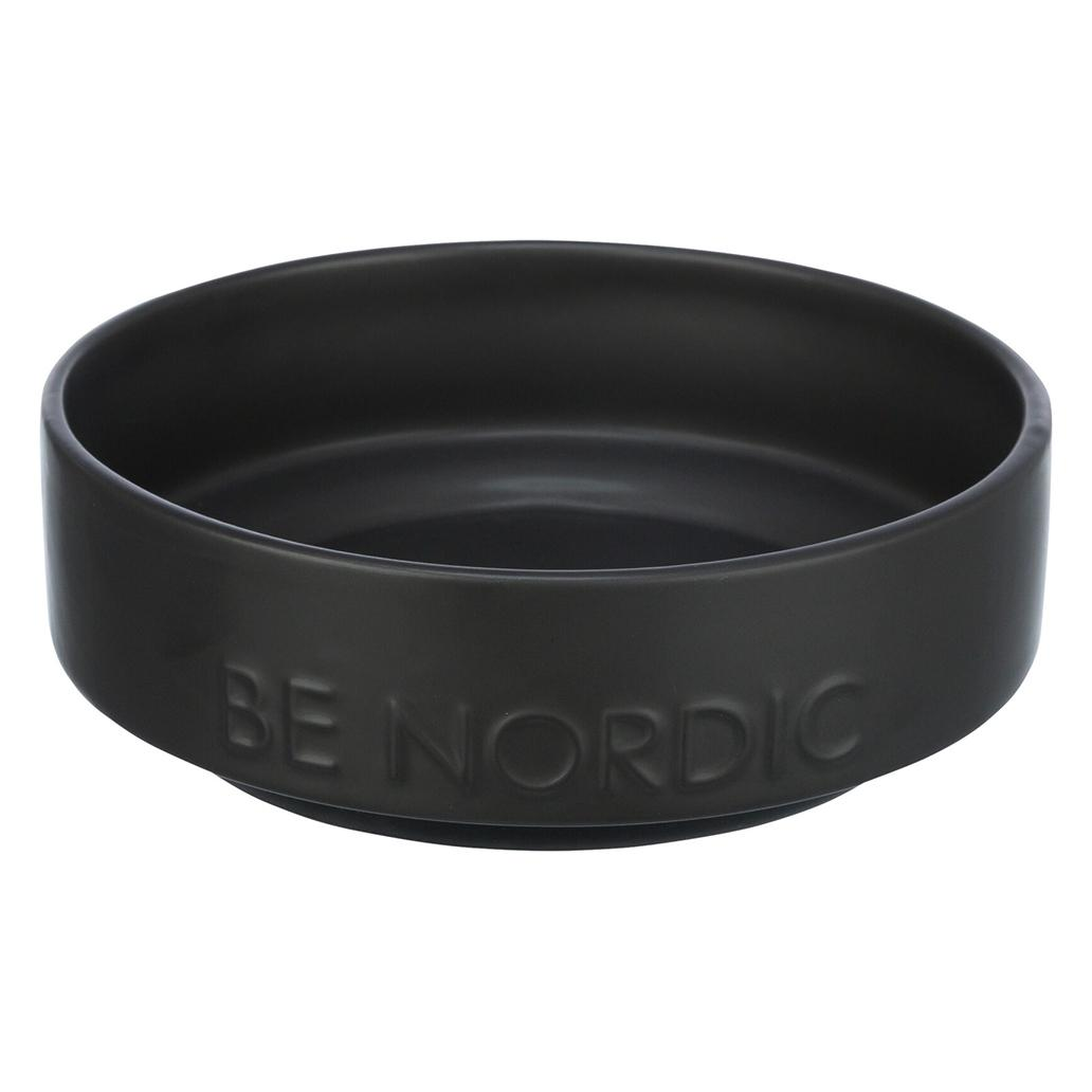 BLACK CERAMIC BOWL "BE NORDIC"