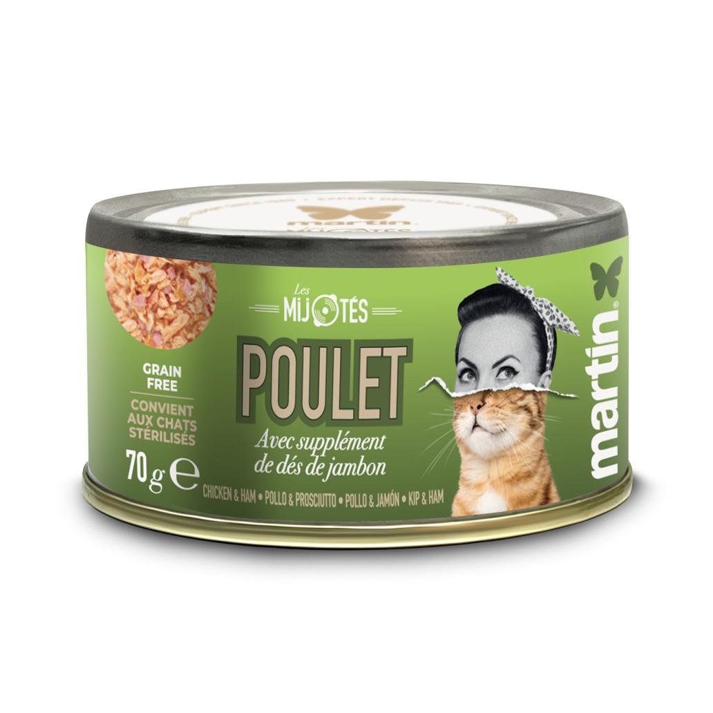 Martin Stewed Chicken & Ham - For Cat - 70g
