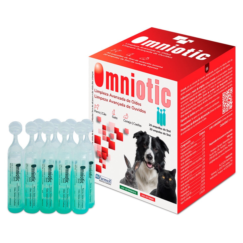 Omniotic - Ampolas para cão, gato, coelho 20x 5ml