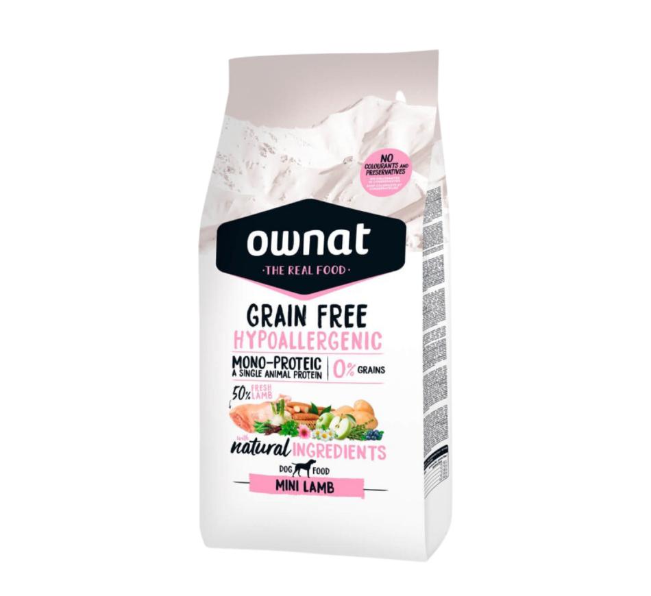 Ownat Grain Free Hypoallergenic Mini Lamb – Ração para Cães de Raças Pequenas - Cordeiro