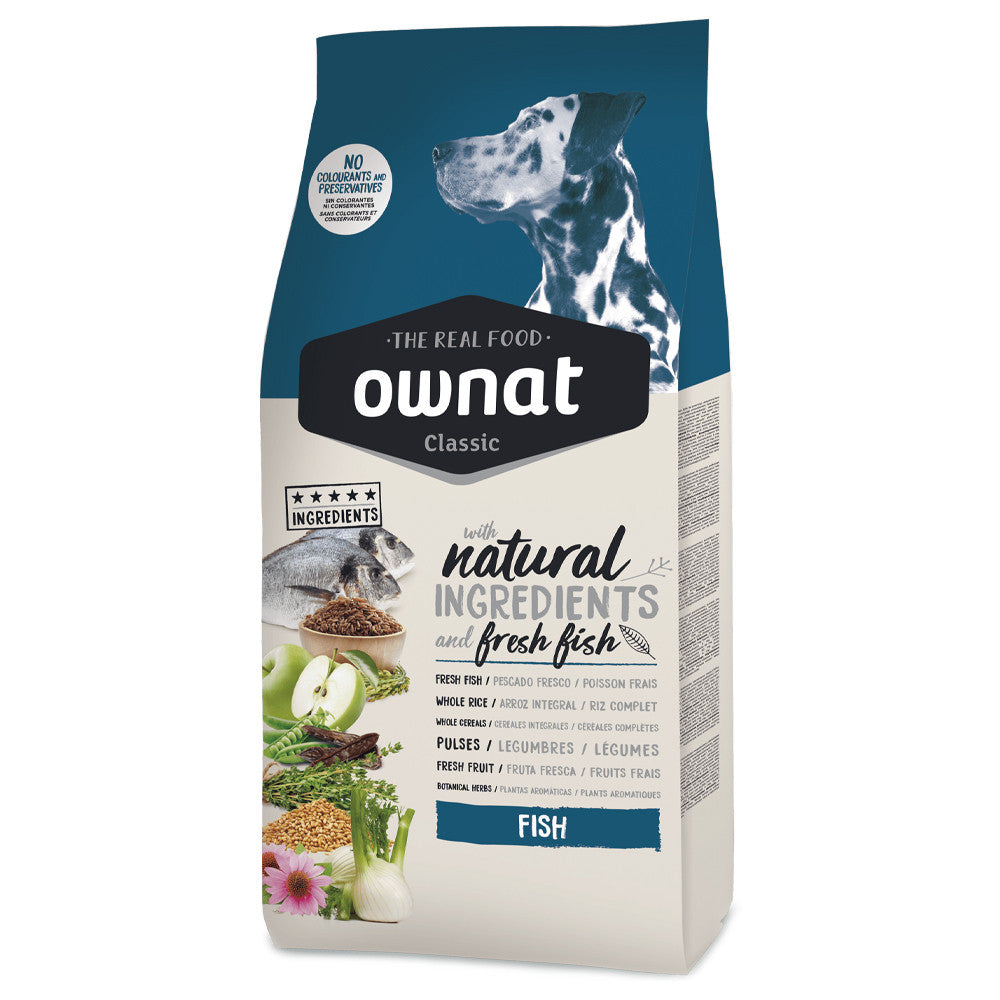 Ownat Classic Fish- Ração seca para cão adulto - Peixe