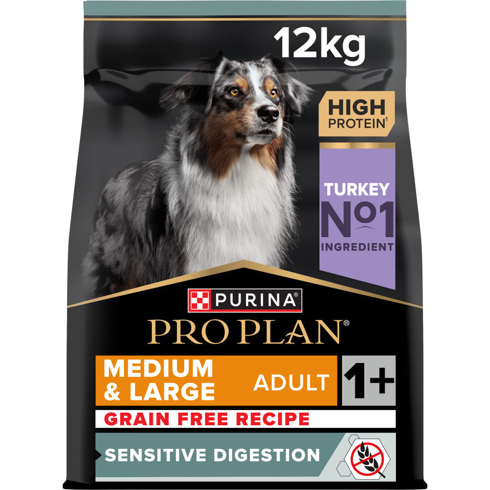 Pro Plan Sensitive Digestion Grain Free Medium & Large - Dry food for medium and large adult dogs - Turkey