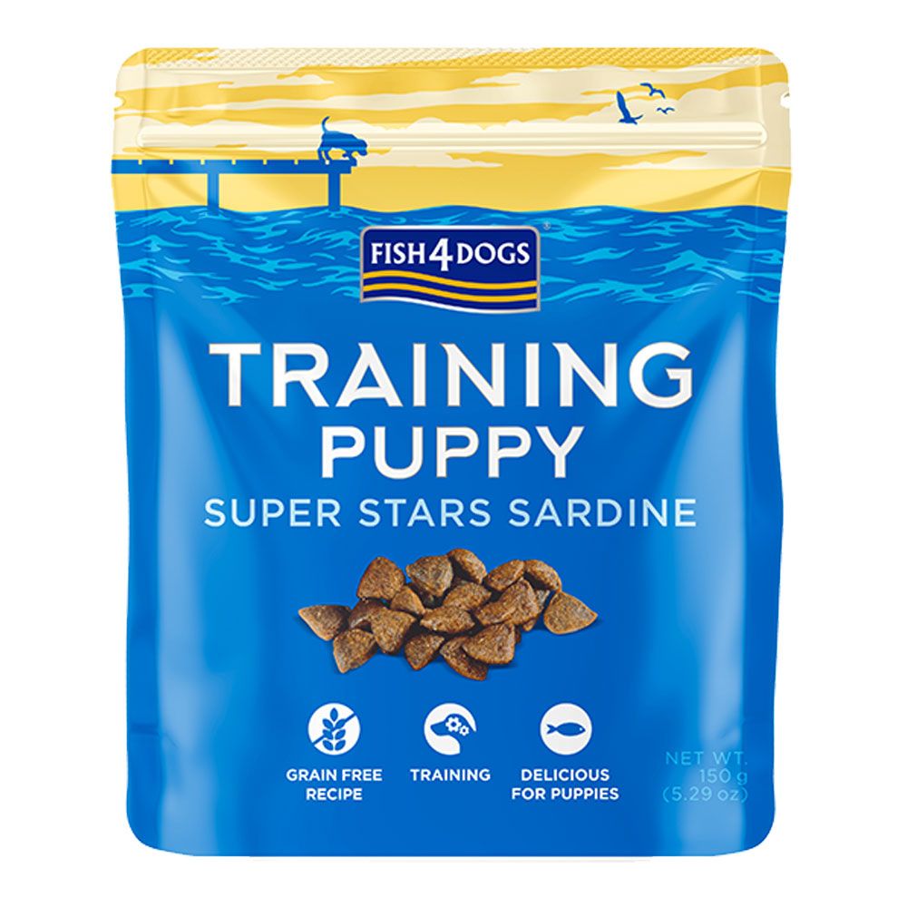 Snack de entrenamiento para perros Fish4Dogs SuperStars Sardina 150 g