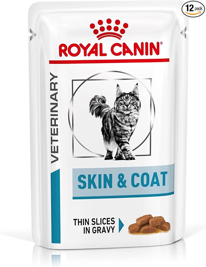 Royal Canin® Veterinary Skin & Coat – Alimento Húmido para Gatos Adultos com Sensibilidade Cutânea