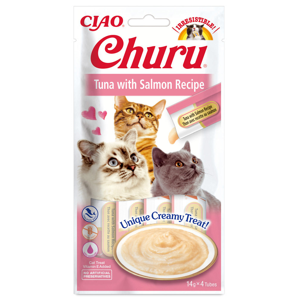 Snack líquido de atum com salmão para gatos - Churu