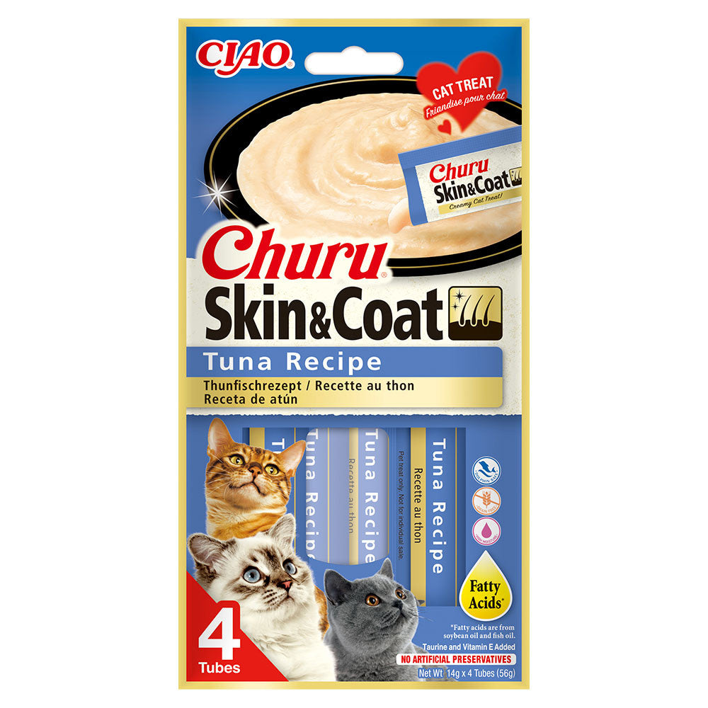 Snack líquido de atum para gatos - Churu Skin & Coat